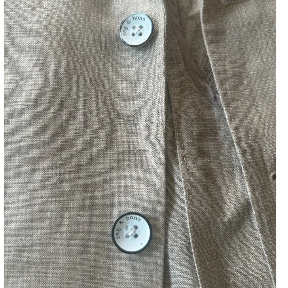 Rag & Bone Butler Donegal Blazer Mens 42 Beige Wool Linen Patch Pockets Preppy